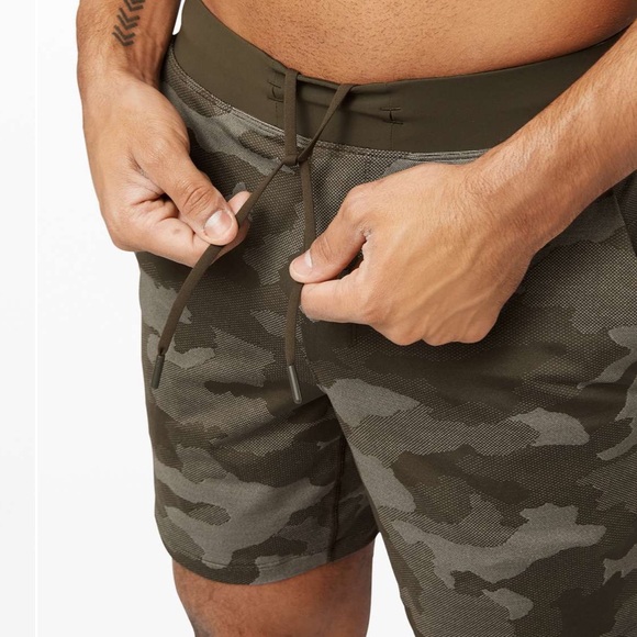 Men's Green Camo Performance Shorts - Picture 4 of 11